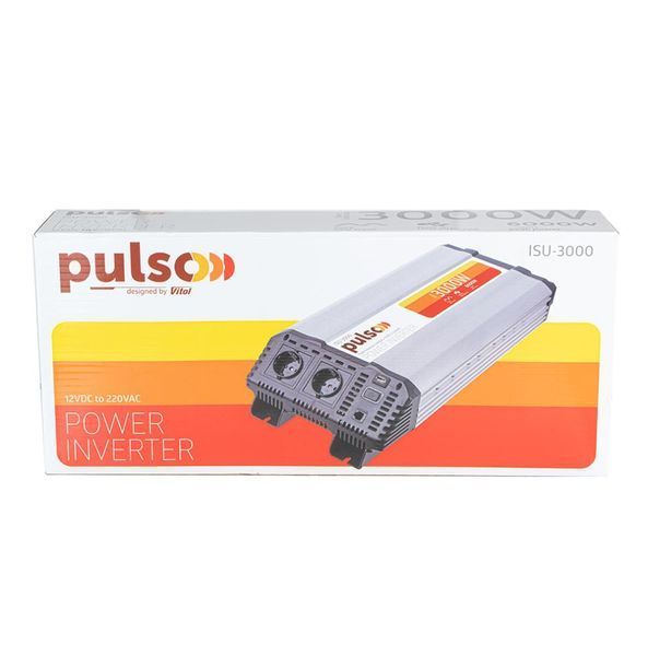 Преобраз. напряжения PULSO/ISU-3000/12V-220V/3000WLCD/USB-5VDC2.0A/син.волна/клеммы ISU-3000 фото