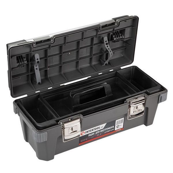 Ящик для инструмента с металлическими замками 25,5" 650*275*265 мм INTERTOOL BX-6025 BX-6025 фото
