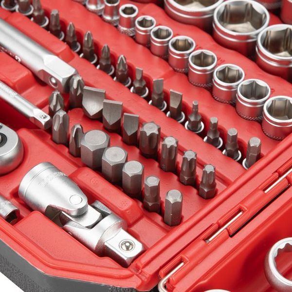 Набір інструментів 1/2" & 1/4" 82од (ET-6082SP) INTERTOOL ET-9082 ET-9082 фото