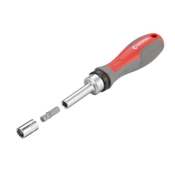 Отвертка с храповым механизмом и комплектом 31 ед. INTERTOOL VT-3374 VT-3374 фото
