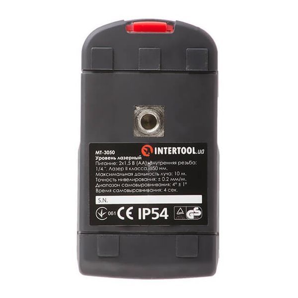 Рівень лазерний міні, 2 лазерні головки INTERTOOL MT-3050 MT-3050 фото