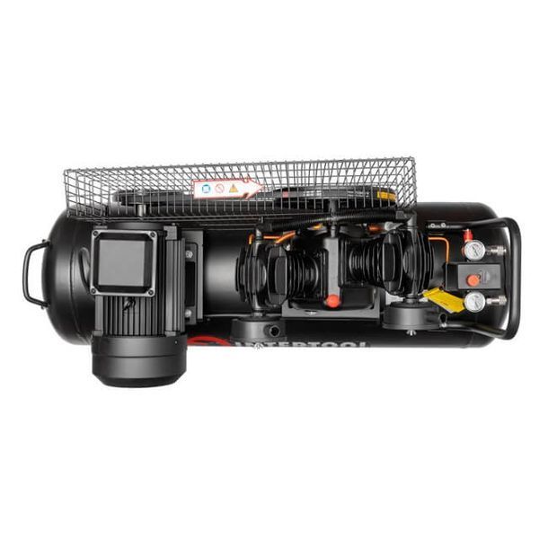Компресор 100 л,&nbsp;3 кВт, 380 В, 10 aтм, 500 л/хв.,&nbsp;2 циліндри INTERTOOL PT-0013 PT-0013 фото