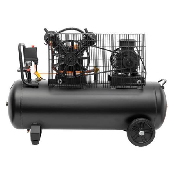 Компресор 100 л,&nbsp;3 кВт, 380 В, 10 aтм, 500 л/хв.,&nbsp;2 циліндри INTERTOOL PT-0013 PT-0013 фото