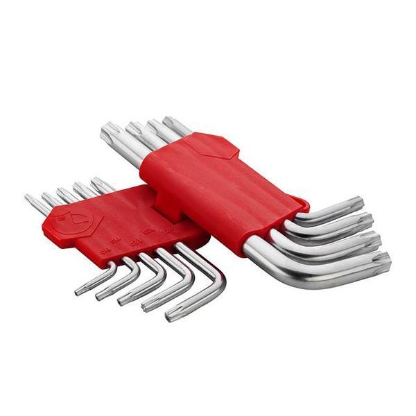 Набір ключів Г-подібних TORX з отвором 9 шт, Т10-Т50, CrV INTERTOOL HT-0604 HT-0604 фото