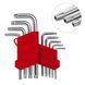 Набір ключів Г-подібних TORX з отвором 9 шт, Т10-Т50, CrV INTERTOOL HT-0604 HT-0604 фото 1