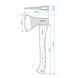 Топор 800 г, ручка из фибергласа INTERTOOL HT-0262 HT-0262 фото 12