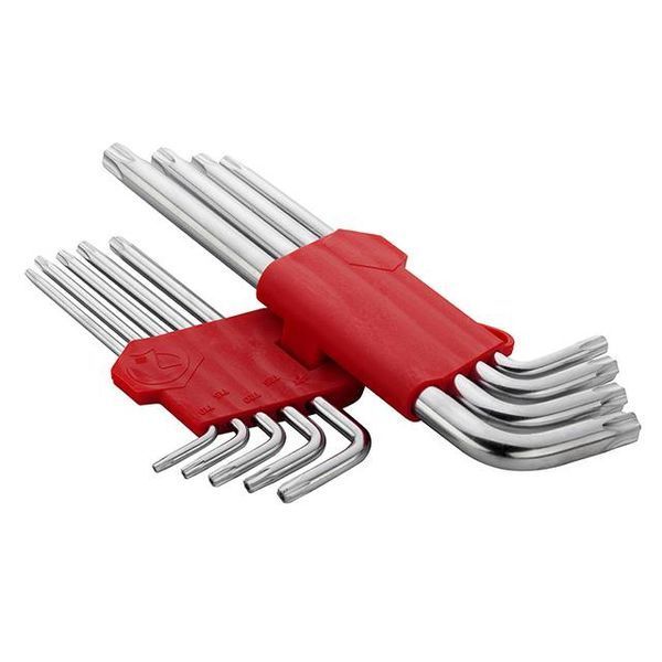 Набор ключей Г-образных TORX с отверстием 9шт, Т10-Т50, CrV, BIG INTERTOOL HT-0606 HT-0606 фото
