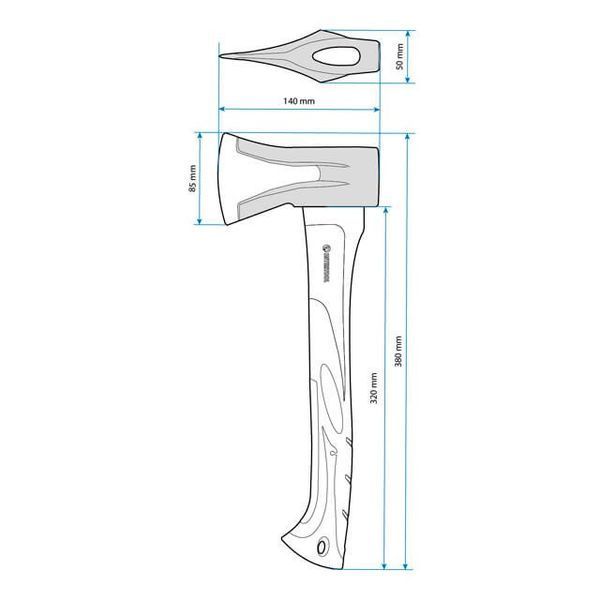 Колун кований 1000 г, ручка з фібергласу INTERTOOL HT-0274 HT-0274 фото