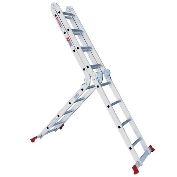 Драбина алюмінієва трансформер 4*4 сходинки, 4,7 м INTERTOOL LT-0029 LT-0029 фото