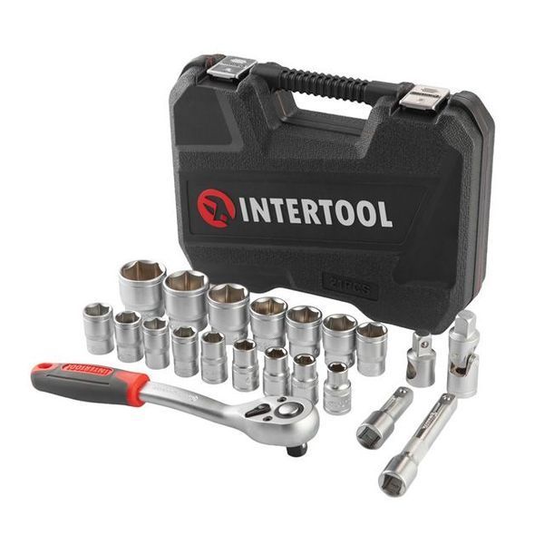 Набор инструментов 1/2" 21ед (ET-6021SP) INTERTOOL ET-9021 ET-9021 фото