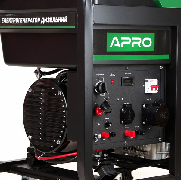Генератор дизельный 4-х тактный DG-120Е 12,0/12,8кВт (электро запуск) APRO 852128 фото