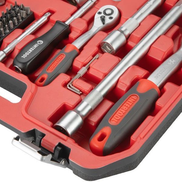 Набор инструментов 1/2" & 1/4" 72ед (ET-6072SP) INTERTOOL ET-9072 ET-9072 фото