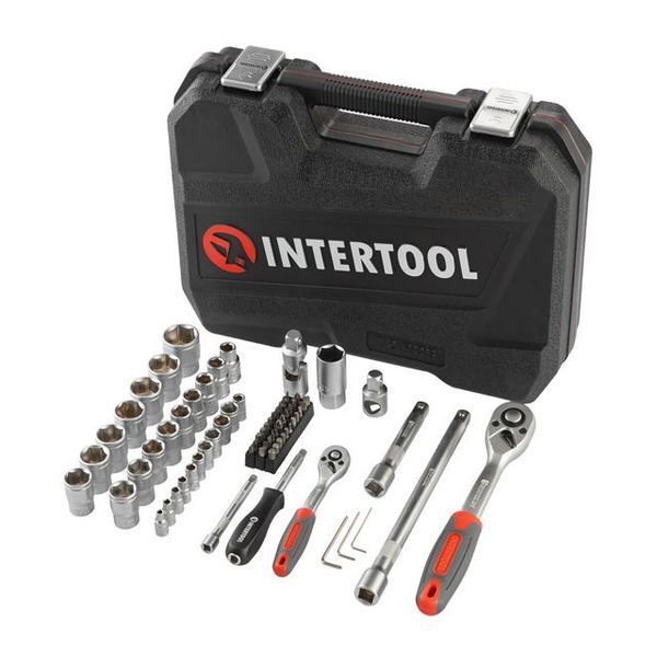 Набор инструментов 1/2" & 1/4" 72ед (ET-6072SP) INTERTOOL ET-9072 ET-9072 фото