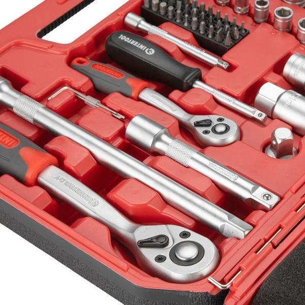 Набор инструментов 1/2" & 1/4" 72ед (ET-6072SP) INTERTOOL ET-9072 ET-9072 фото