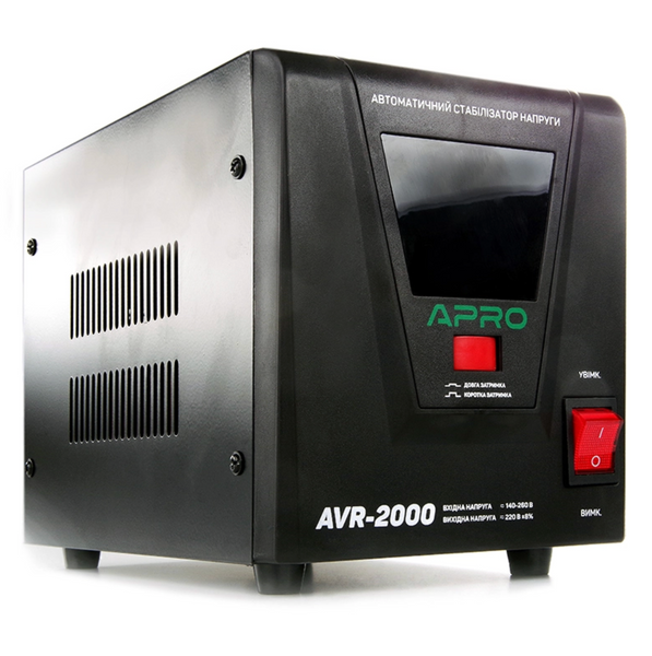Стабілізатор напруги релейний AVR-2000, 1600Вт APRO 852020 фото
