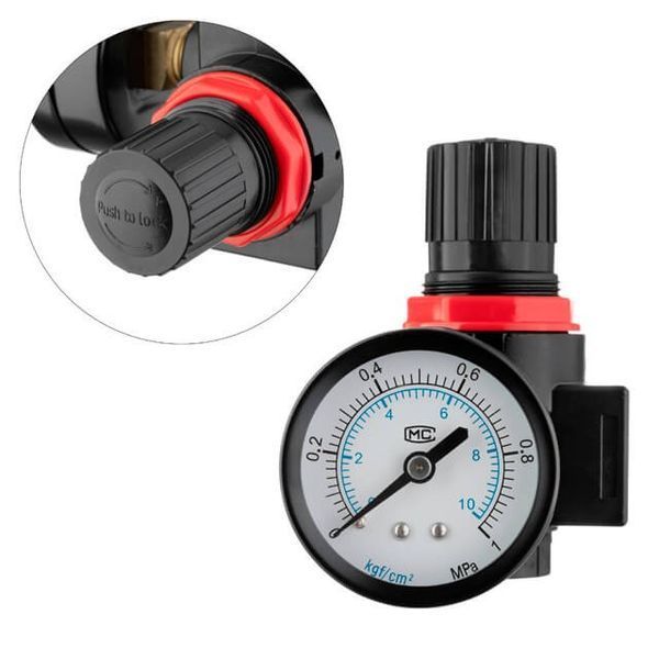 Регулятор давления 1/4", 0,5-8 бар INTERTOOL PT-1425 PT-1425 фото