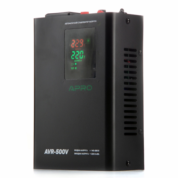 Стабілізатор напруги релейний AVR-500V, 400Вт APRO 852004 фото