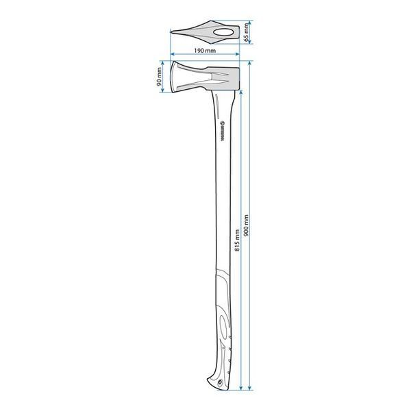 Колун кований 2200 г, ручка з фібергласу INTERTOOL HT-0275 HT-0275 фото