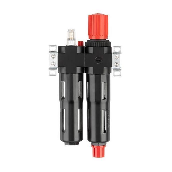 Блок подготовки воздуха 1/4", 5 мкм, 850 л/мин., металл, профессиональный INTERTOOL PT-1435 PT-1435 фото