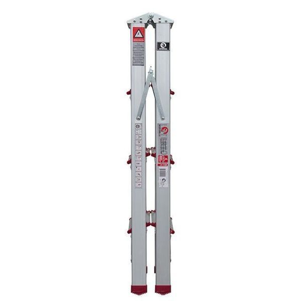 Стремянка алюминиевая двухсторонняя 4 ступени, высота 880 мм INTERTOOL LT-1104 LT-1104 фото