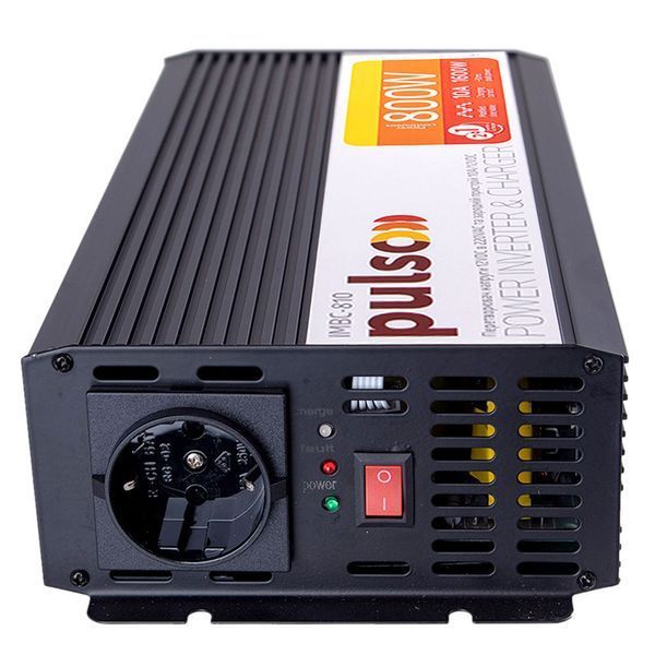 Перетворювач напруги/Зарядн. пристрій PULSO IMBC-810/12V-220V/800W/10A/мод.хвиля/клеми IMBC-810 фото