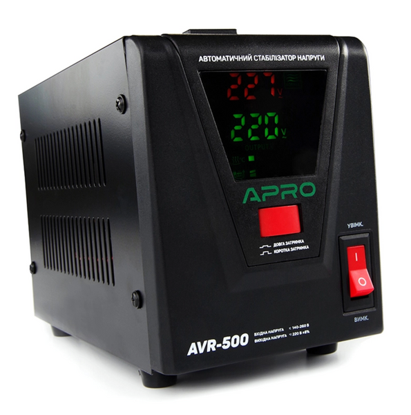 Стабилизатор напряжения релейный AVR-500, 400Вт APRO 852005 фото