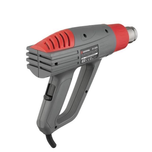 Фен технiчний, 2000 Вт, 3 режими, 60-600 &deg;С, 300-500 л/хв INTERTOOL DT-2420 DT-2420 фото