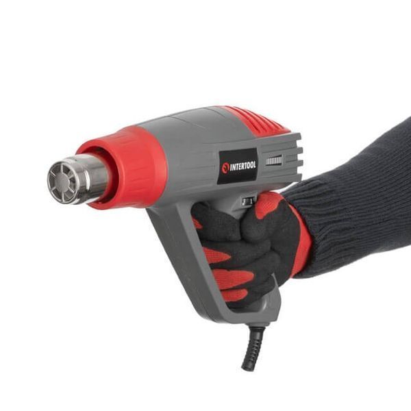 Фен технiчний, 2000 Вт, 3 режими, 60-600 &deg;С, 300-500 л/хв INTERTOOL DT-2420 DT-2420 фото