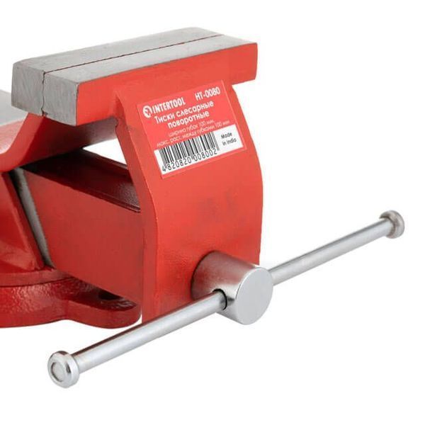 Лещата слюсарні поворотні, 100 мм, 4,05 кг INTERTOOL HT-0080 HT-0080 фото