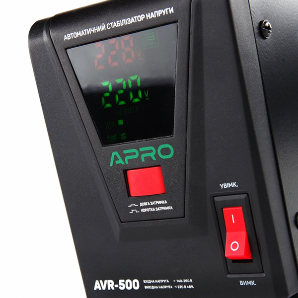 Стабилизатор напряжения релейный AVR-500, 400Вт APRO 852005 фото