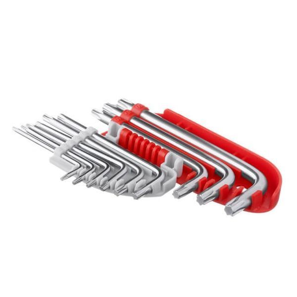 Набір ключів Г-подібних TORX, 9 од., Т10-Т50, S2, PROF INTERTOOL HT-1821 HT-1821 фото