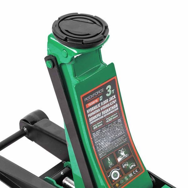Домкрат підкатний гідравлічний двопоршневий 3т (h min 85мм, h max 430мм) ROCKFORCE RF-T830018 HT RF-T830018 HT фото