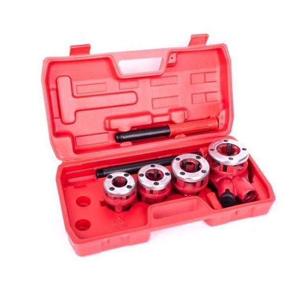 Набор плашек 4 шт для нарезки резьбы 1/2"; 3/4"; 1"; 1 1/4" INTERTOOL SD-8004 SD-8004 фото