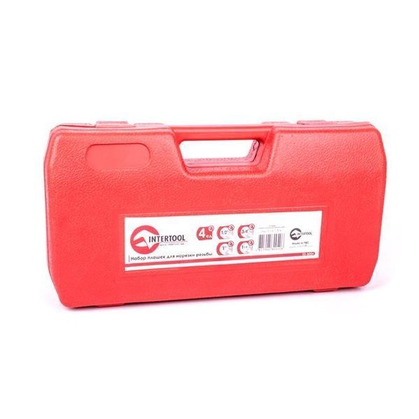 Набор плашек 4 шт для нарезки резьбы 1/2"; 3/4"; 1"; 1 1/4" INTERTOOL SD-8004 SD-8004 фото
