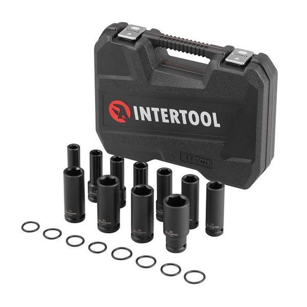 Набор головок ударных удлиненных 1/2", 11 ед., 10-24 мм, Cr-Mo, STORM INTERTOOL ET-8505 ET-8505 фото