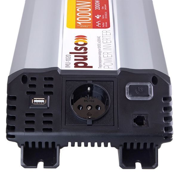 Преобраз. напряжения PULSO/IMU-1020/12V-220V/1000W/USB-5VDC2.0A/мод.волна/клеммы IMU-1020 фото