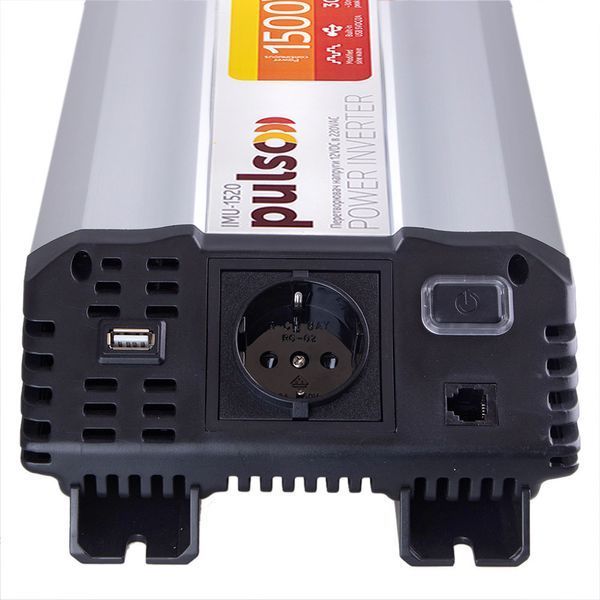 Преобраз. напряжения PULSO/IMU-1520/12V-220V/1500W/USB-5VDC2.0A/мод.волна/клеммы IMU-1520 фото
