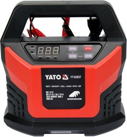 Электронное зарядное устройство 12V/2A, 6A, 10A, 15A YATO YT-83037 YT-83037 фото