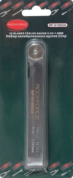Набор щупов, 32 предмета(0.02-1мм),в блистере ROCKFORCE RF-61802A RF-61802A фото