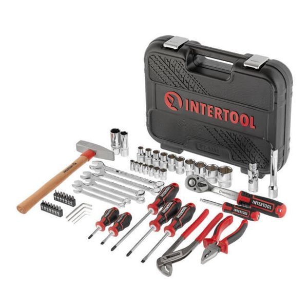 Набор инструментов 1/2" & 1/4", 56 ед., Cr-V INTERTOOL ET-8056 ET-8056 фото