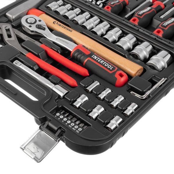 Набор инструментов 1/2" & 1/4", 56 ед., Cr-V INTERTOOL ET-8056 ET-8056 фото