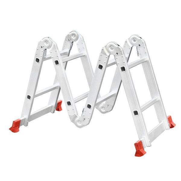 Лестница из алюминия, многофункциональная, трансформер, 4*2, 2,38м INTERTOOL LT-0028 LT-0028 фото