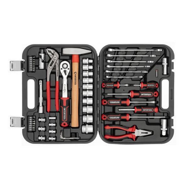Набор инструментов 1/2" & 1/4", 56 ед., Cr-V INTERTOOL ET-8056 ET-8056 фото