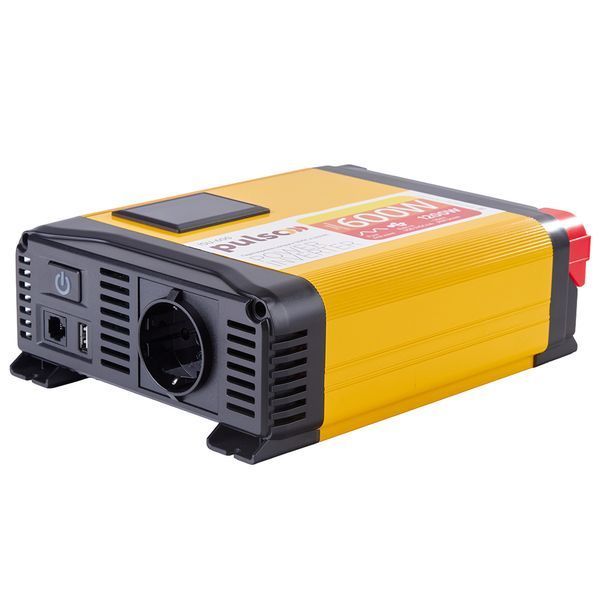 Перетворювач напруги PULSO/ISU- 600/12V-220V/600W/LCD/USB-5VDC2.0A/син.хвиля/клеми ISU-600 фото