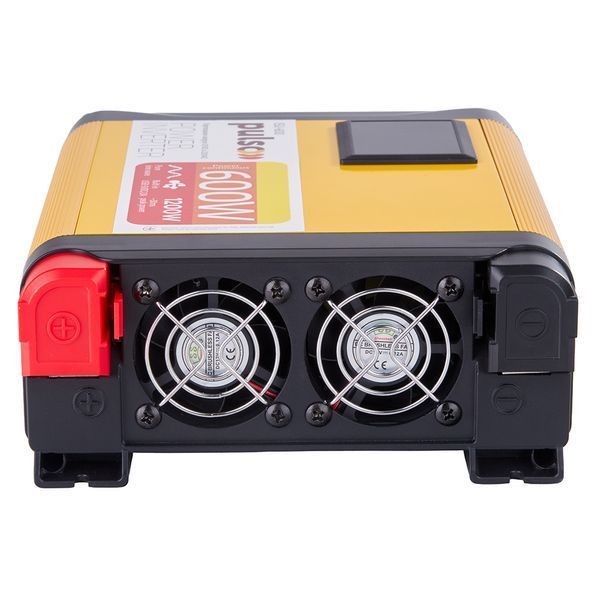 Перетворювач напруги PULSO/ISU- 600/12V-220V/600W/LCD/USB-5VDC2.0A/син.хвиля/клеми ISU-600 фото