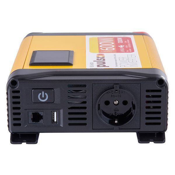 Перетворювач напруги PULSO/ISU- 600/12V-220V/600W/LCD/USB-5VDC2.0A/син.хвиля/клеми ISU-600 фото