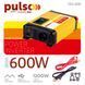 Перетворювач напруги PULSO/ISU- 600/12V-220V/600W/LCD/USB-5VDC2.0A/син.хвиля/клеми ISU-600 фото 1