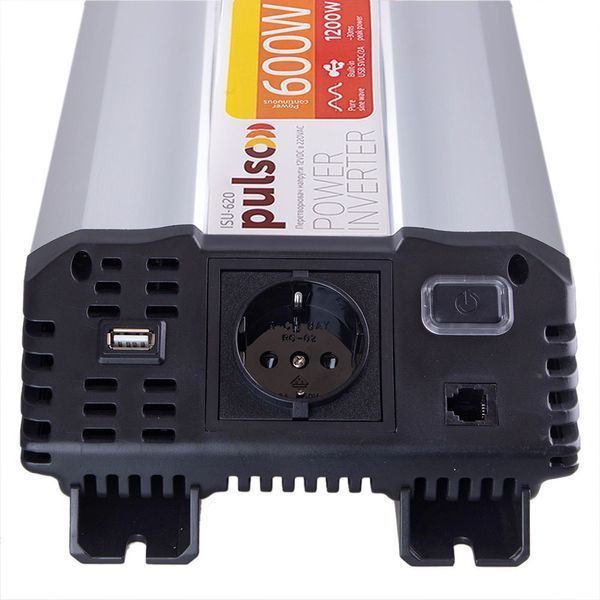 Преобраз. напряжения PULSO/ISU- 620/12V-220V/600W/USB-5VDC2.0A/син.волна/клеммы ISU-620 фото