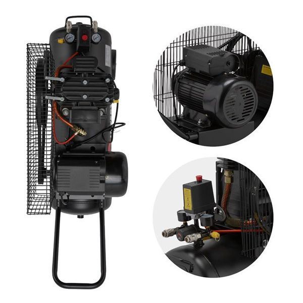 Компрессор, 50 л, 1,8 кВт, 220 В, 10 атм, 250 л/мин INTERTOOL PT-0011 PT-0011 фото