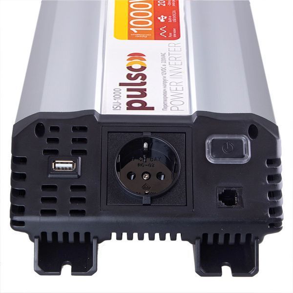 Преобраз. напряжения PULSO/ISU-1000/12V-220V/1000W/USB-5VDC2.0A/син.волна/клеммы ISU-1000 фото